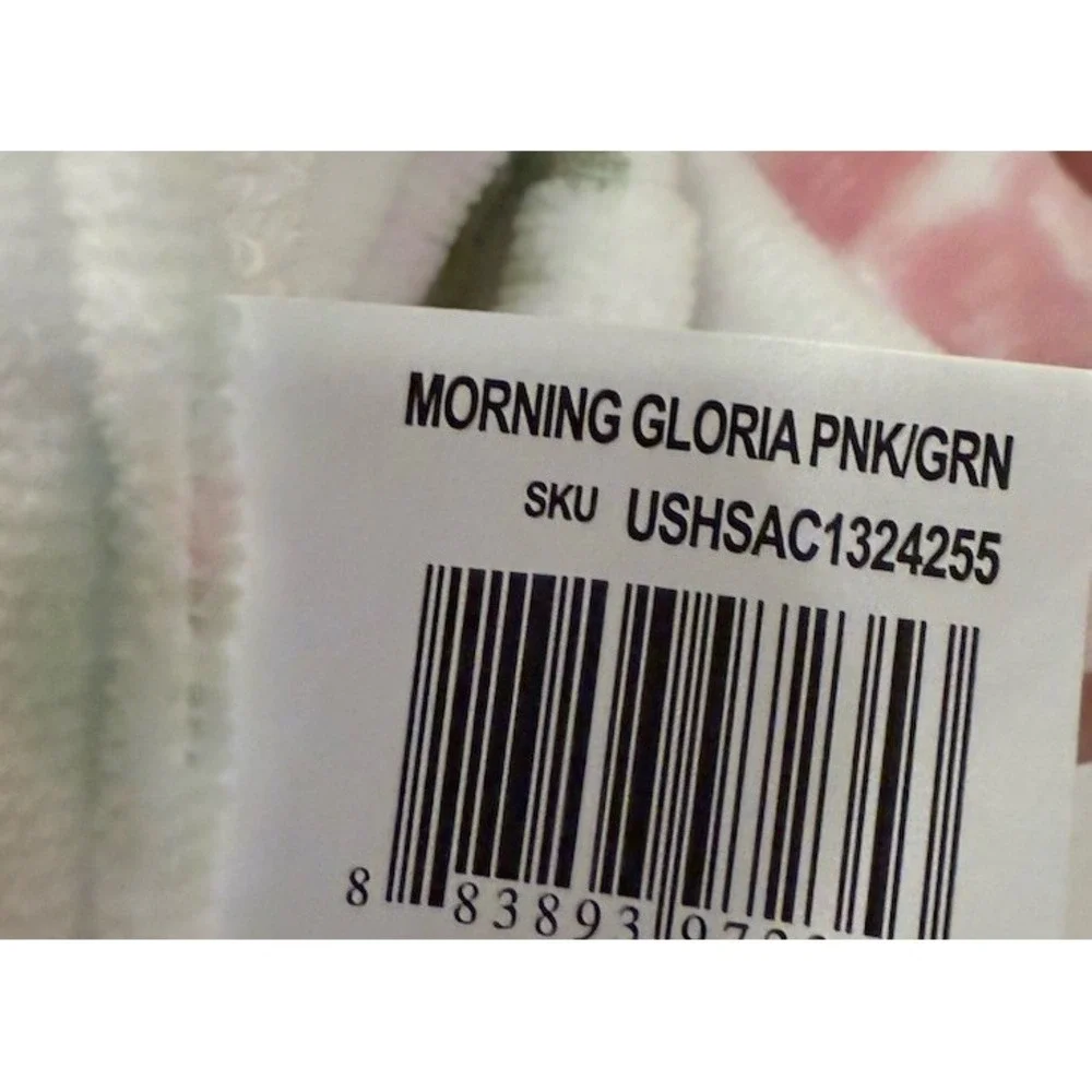 Laura Ashley Bath Towels Set Morning Gloria‎ Floral 4 Pcs Pink Green White NWT